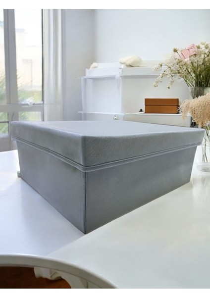 3 Adet Kapaklı Dolap Içi Düzenleyici Kutu Çok Amaçlı Saklama Kutusu x xlarge 50 x 40 x 20 cm