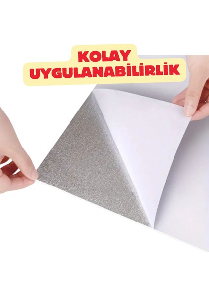 10 Adet Beyaz Mermer Desenli Alüminyum Plastik Duvar Sticker Pratik Çözüm (30 x 30 cm ) fırsatları