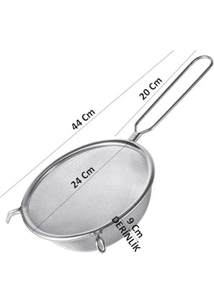 Mybru Metal Ince Tel Süzgeç 24 cm