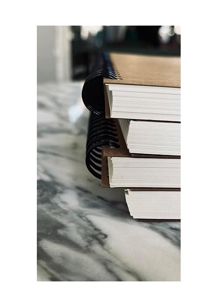 Tanıtım Spiralli Notebook, Kraft Kapaklı, A5 Boyutunda (15X21 Cm), 100 Yaprak (Çizgisiz)