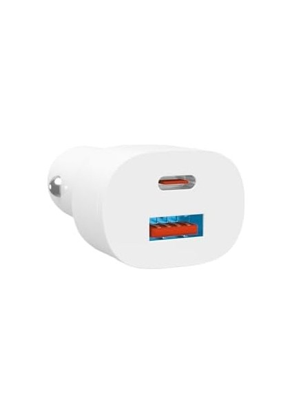 Type-C (Pd) ve USB Girişli LED Işıklı Turbo Hızlı Araç Şarjı 40W - A7