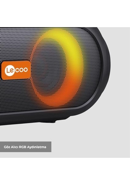 DS152 36W Kablosuz Bluetooth 5.1 Hoparlör - Rgb Aydınlatmalı Ipx5 Suya Dayanıklı Bt/aux/usb Girişli Tws Stereo Boombox Taşınabilir Hoparlör