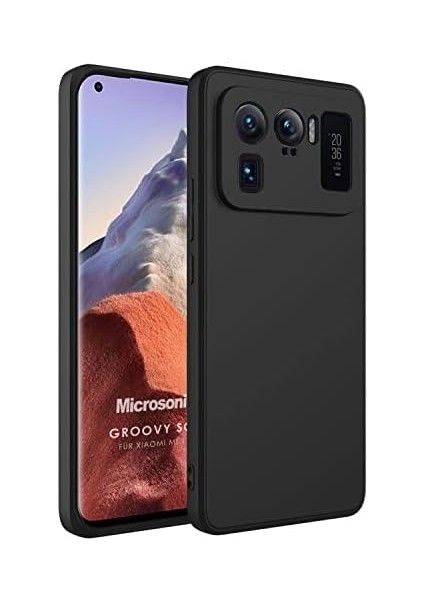 Xiaomi Mi 11 Ultra Için Kılıf Groovy Soft Siyah [mi 11 Ultra ile Uyumlu Kılıf - Siyah]