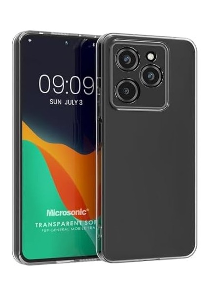 General Mobile Era 50 Kılıf Transparent Soft Şeffaf [era 50 ile Uyumlu Kılıf - Şeffaf]