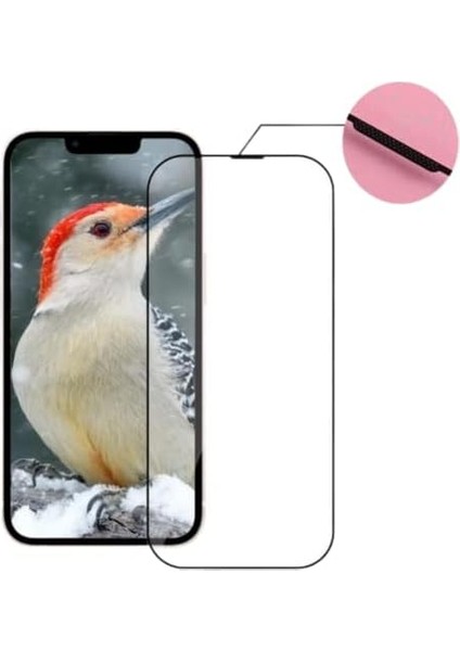 Esd Anti-Statik Temperli Cam Tam Kaplayan Mazgallı Izgaralı Apple iPhone 7-8 Siyah Için Ekran Koruyu