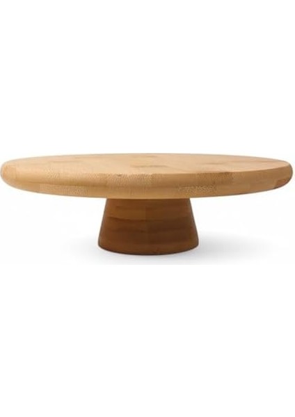 Ayaklı Yüksek Bambu Sunum Tabağı | Yükseltici Ayaklı Bambu Sunum Tepsisi - Doğal, Şık ve Dayanıklı 20 cm*20 cm*6 cm