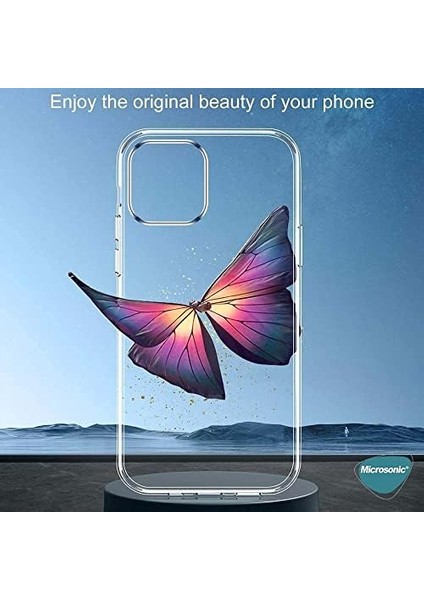 Apple iPhone 14 Pro Için Kılıf Transparent Soft Beyaz [Apple iPhone 14 Pro ile Uyumlu Kılıf - Şeffaf]