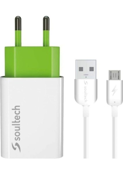 SC111B 2.1A Micro Comfort Seyehat Şarjı + 2A USB Kablo