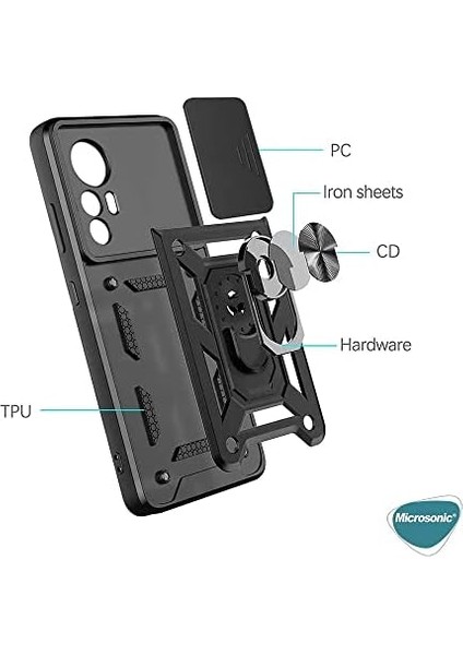 Xiaomi Mi 12T Için Kılıf Impact Resistant Siyah [mi 12T ile Uyumlu Kılıf - Siyah]
