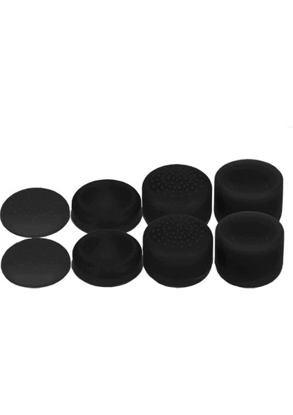 Part 8'li Paket Analog Kumandalı Oyun Pedi Yükseltilmiş Kaymaz Başparmak Çubuk Tutacaklar Parmak Çubuğu Joystick Kapak Ps4, Ps3, Switch Pro, Xbox One, Xbox 360, Wii U, Ps2 Denetleyici (Siyah)