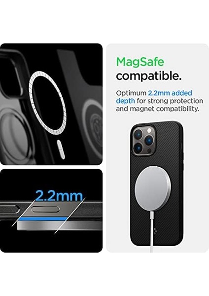 Apple iPhone 13 Pro Kılıf Mag Armor (Magsafe Uyumlu) Matte Black - ACS03281