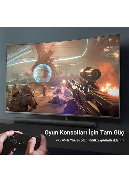 4K 60Hz 18GBPS Hdr Arc Hdcp Fiber Optik HDMI 2.0 Kablo 70 Metre