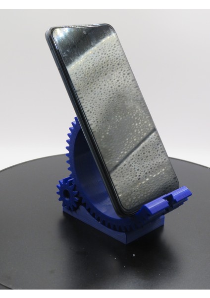 Dişli Mekanizmalı Telefon Standı – Ayarlanabilir 3D Baskı Masaüstü Tutucu | Modern Tasarım indirimleri