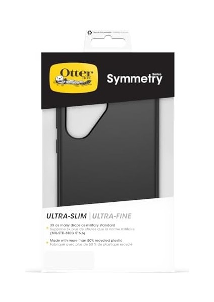 Simetri Samsung Galaxy S24 Ultra Için Kılıf, Darbeye Dayanıklı, Düşmeye Dayanıklı, Ince Koruyucu Kılıf, Askeri Standartlara Göre 3 Kat Daha Fazla Düşme, Siyah