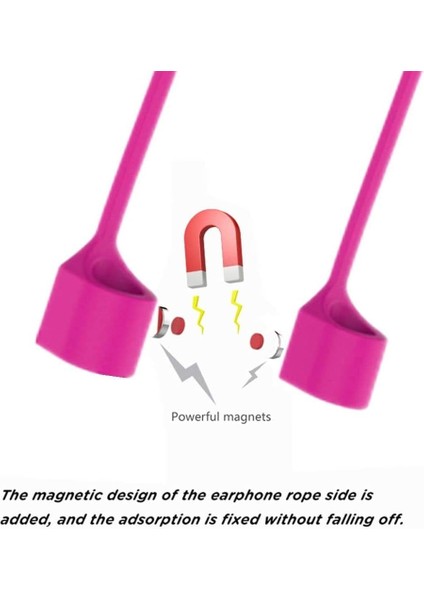 Boyun Askı Ipi Tutucu Silikon Ip Basic Koyu Pembe Apple Airpods 1 2 Airpods 3 Airpods Pro ile Uyumlu Ürün
