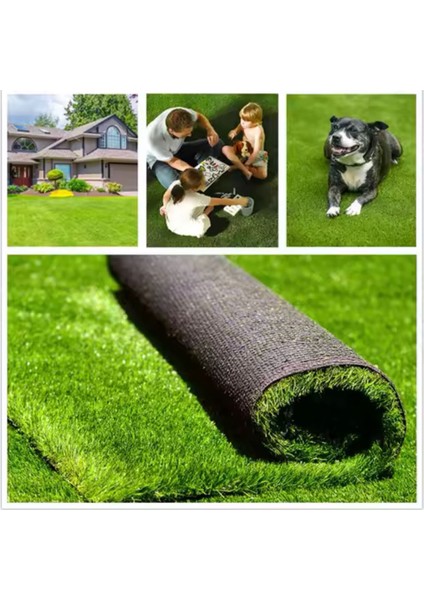 Suni Çim Halı Gerçekçi Sıkı Dokulu Kalın Çim Halı 1 Metre x 50CM indirimleri