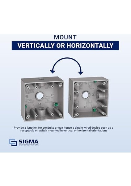 Electric 14352 3/4-Inç 3 Delik Edilir Box, Gri modelleri