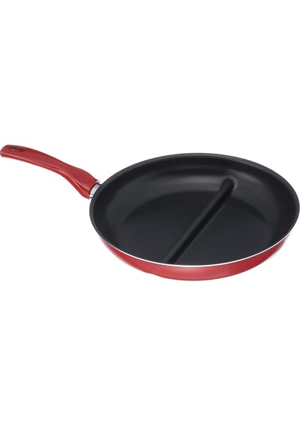 Redio 30 cm Cingöz Çift Bölmeli Tava, Kırmızı