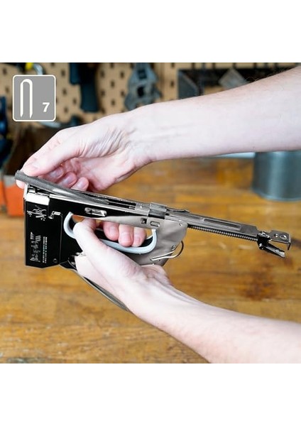 Zımba Teli Tip 7, 12 mm Kıskaç, 960 Adet, Yuvarlak Sırtlı, 6 Mm'ye Kadar Kablolar Için