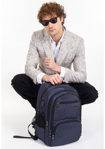 -04 Sırt Çanta USB Type-C Girişli, Ortopedik Sırt Destekli Laptop Çantası %100 Yerli Üretim fırsatları