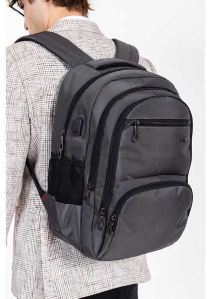 -04 Sırt Çanta USB Type-C Girişli, Ortopedik Sırt Destekli Laptop Çantası %100 Yerli Üretim indirimleri