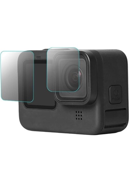 Hero 9 Temperli Cam Ekran Koruyucu, Gopro Hero 9, 10, 11, 12 Black ile Uyumlu