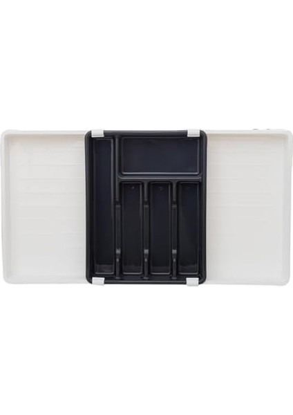 Çok Fonksiyonlu Çift Açılır Kaşıklık Çekmece Içi Ayarlanabilir Pratik 5 Bölmeli Organizer