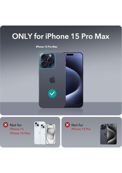 Apple iPhone 15 Pro Magsafe ile Uyumlu Şeffaf Kılıf Silikon Darbe Emici Tam Koruma Kapak Air Apple iPhone 15 Pro Manyetik Şarj Kılıfı