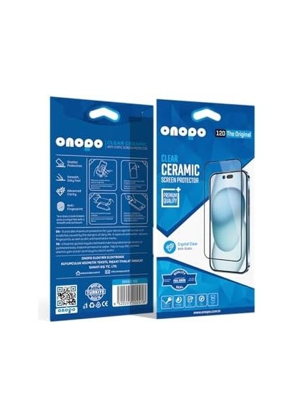 Apple iPhone 16 Pro Max Uyumlu Tam Kaplayan Şeffaf Seramik 12D Cam Ekran Koruyucu