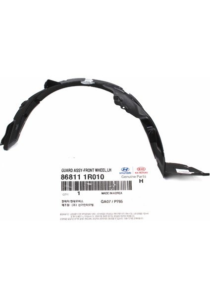 Mobıs Hyundai Accent Blue Ön Sol Çamurluk Davlumbazı 2011-2019 86811-1R010 modelleri