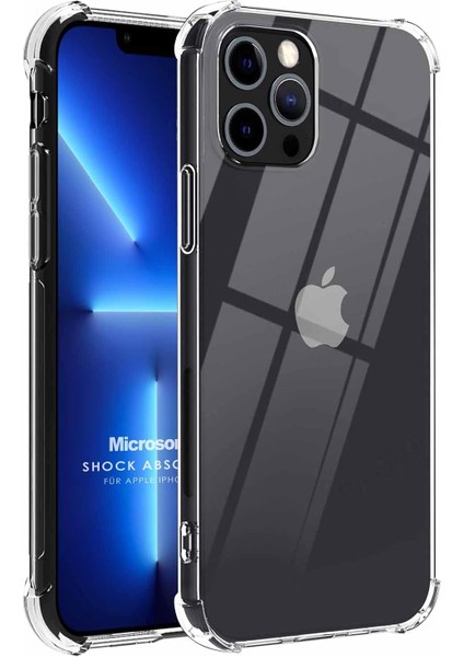 Apple iPhone 13 Pro Max Için Kılıf Shock Absorbing Şeffaf [Apple iPhone 13 Pro Max ile Uyumlu Kılıf - Şeffaf]