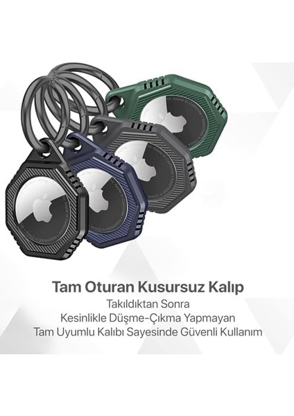 Airtag Için Karabinalı Silikon Anahtarlık Cihaza Tam Oturan Mükemmel Kalıp Ve Yüksek Materyal