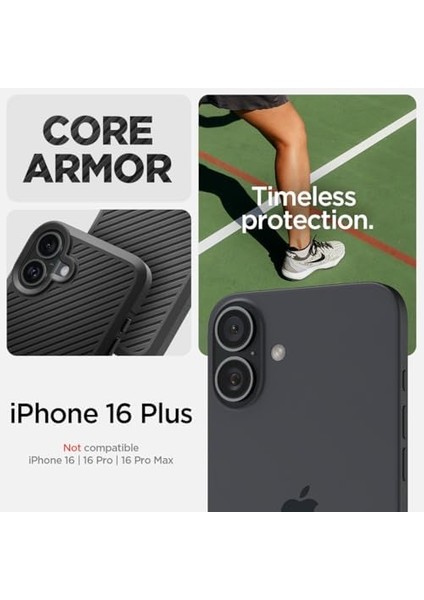 Apple iPhone 16 Plus Kılıf Core Armor Matte Black - ACS08090