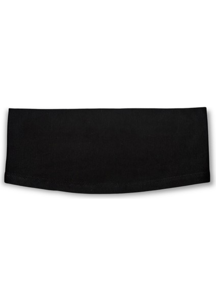 Kaymaz Bandana Siyah Kaymayan Silikonlu Geçme Tesettür Bone - Sportif Saç Bandı