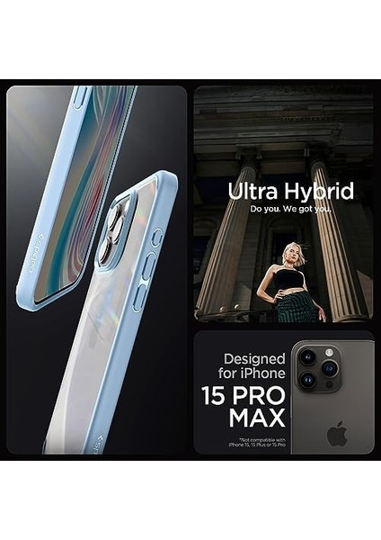 Apple iPhone 15 Pro Max Kılıf Ultra Hybrid Sierra Blue - ACS06572