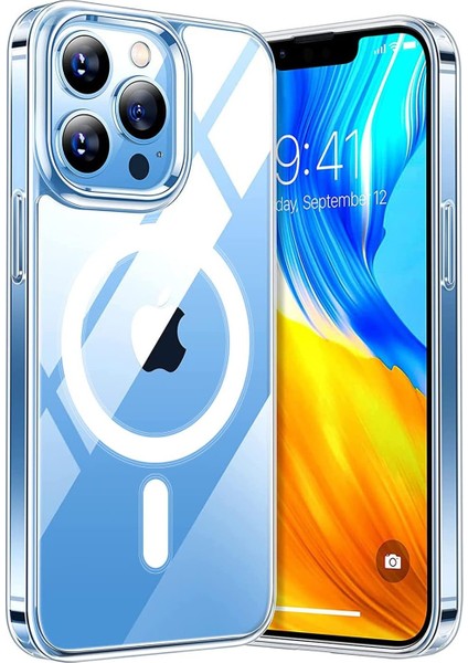 Apple iPhone 13 Pro 6.1" Uyumlu Mag Safe Özellikli Kılıf - Şeffaf