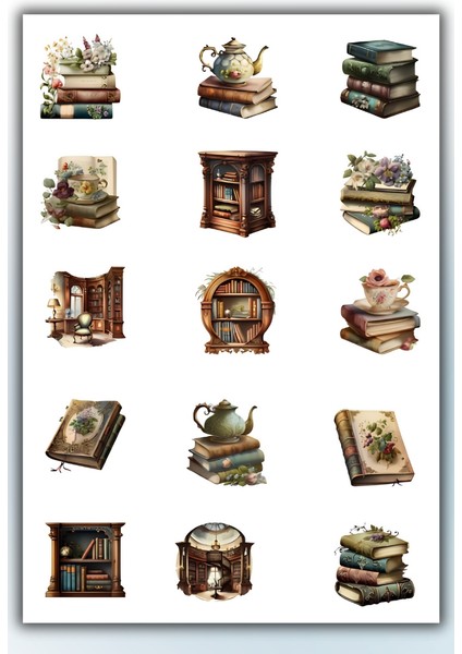 3 'lü Retro Sticker Set Planlayıcı Planner Ajanda Bullet Journal Için Uygun Set indirimleri