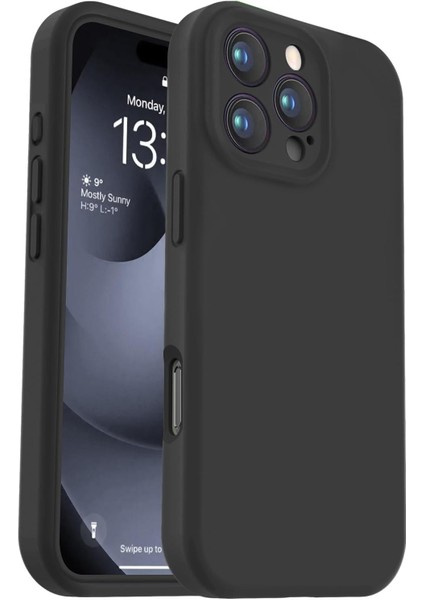 Apple iPhone 16 Pro ile Uyumlu, Kamera Korumalı Kılıf, Lens ve Ultra Güçlü Koruma Kılıf (Siyah)