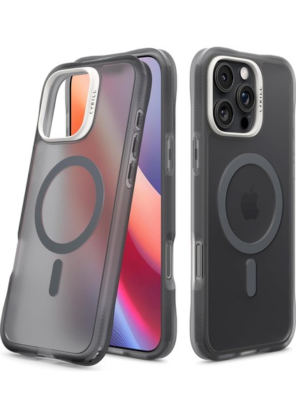 Ciel By Cyrill Apple iPhone 16 Pro Kılıf Ultra Sheer Mag Magsafe Özellikli Space Gray - ACS08252
