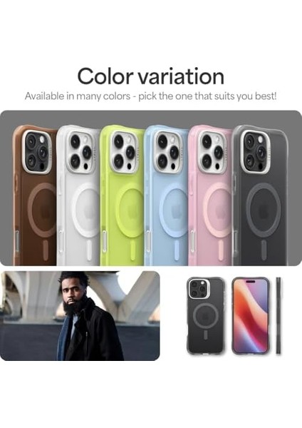 Ciel By Cyrill Apple iPhone 16 Pro Kılıf Ultra Sheer Mag Magsafe Özellikli Space Gray - ACS08252
