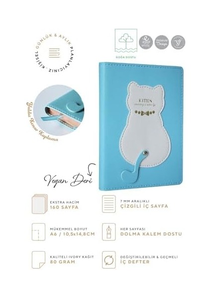 Kedili Defter A6 96 Yaprak