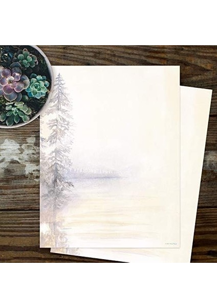 Papers! Morning Mist Letterhead, 80 Sayı, 8,5 Inç x 11 Inç (2014250)