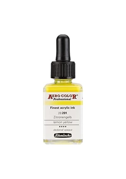 Aero Color Professional Akrilik Airbrush Mürekkebi 28 ml 201 Lemon Yellow