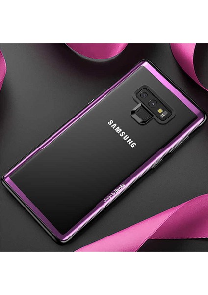 9046 Samsung Galaxy Note 9 ile Uyumlu Kılıf, Magic Shiny Glass, Mor