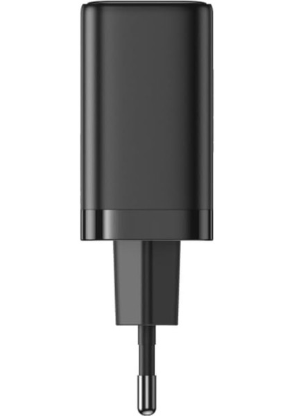 JR-TCF10 Seyahat Duvar Şarj Cihazı, Ab Fişi, 3 Port (2 Pd ve 1 Usb) 32W - Siyah