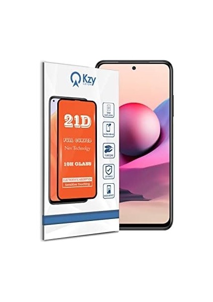 Iletişim Xiaomi Redmi Note 10S ile Uyumlu Tam Kaplayan 21D Temperli Ekran Koruyucu Cam