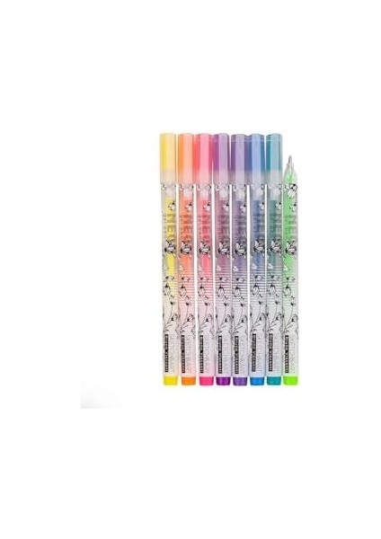 Uniwrite Neon 0.8mm 8 Renk Jel Kalem