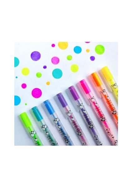 Uniwrite Neon 0.8mm 8 Renk Jel Kalem