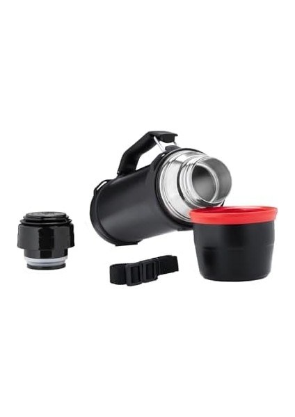 X-Juglarge Paslanmaz Çelik Termos 1200ml Seyahat Termosu 1.2l (Siyah)