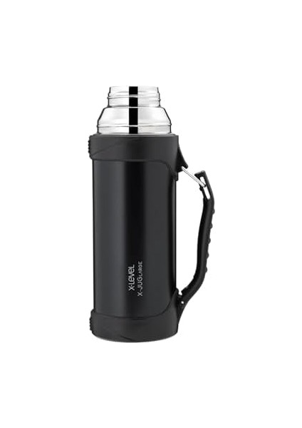 X-Juglarge Paslanmaz Çelik Termos 1200ml Seyahat Termosu 1.2l (Siyah)